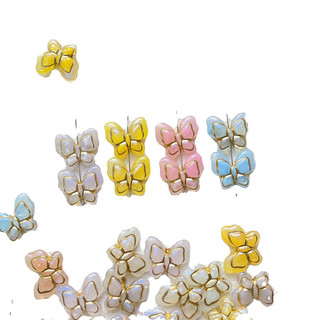 Retro Mạ Vàng Bướm Hạt DIY Handmade Trang Sức Vòng Tay Vòng Cổ Bông Tai Đính Hạt Điện Thoại Di Động Dây Xích Phụ Kiện