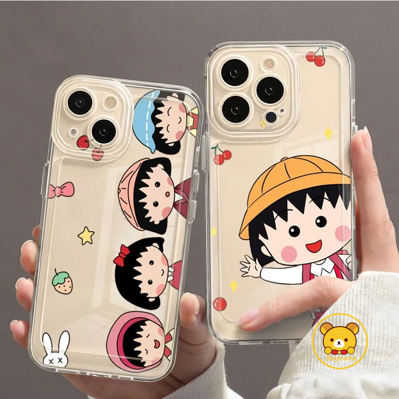 Ốp Điện Thoại Chibi Maruko-chan Cho Realme 12 11 10 9 Pro Plus 11X 10T 9i 8 7 6 5 3 2 Pro 8i 8s 7i Global 6s 6i 5s 5i 3i 5G 4G Thời Trang Cô Gái Dễ Thương Hoạt Hình Anime Mềm Mại Bao da