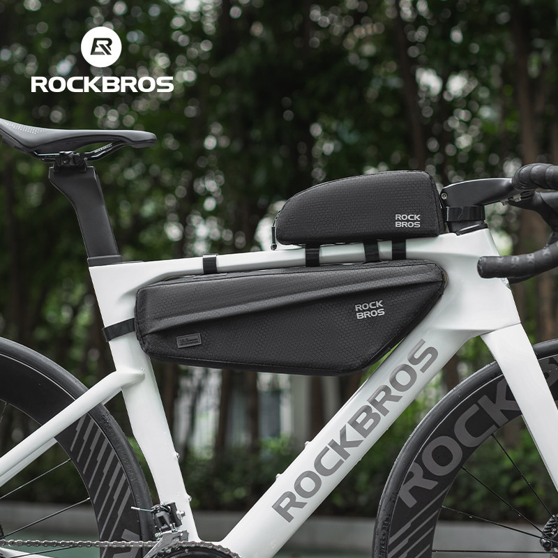 Rockbros Xe Đạp Trước Ống Túi Di Động Lưu Trữ 2.9L Dung Tích Lớn Xe Đạp Tam Giác Phản Quang Khung Túi Đi Xe Đạp Thiết Bị