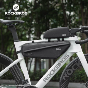 Rockbros Xe Đạp Trước Ống Túi Di Động Lưu Trữ 2.9L Dung Tích Lớn Xe Đạp Tam Giác Phản Quang Khung Túi Đi Xe Đạp Thiết Bị