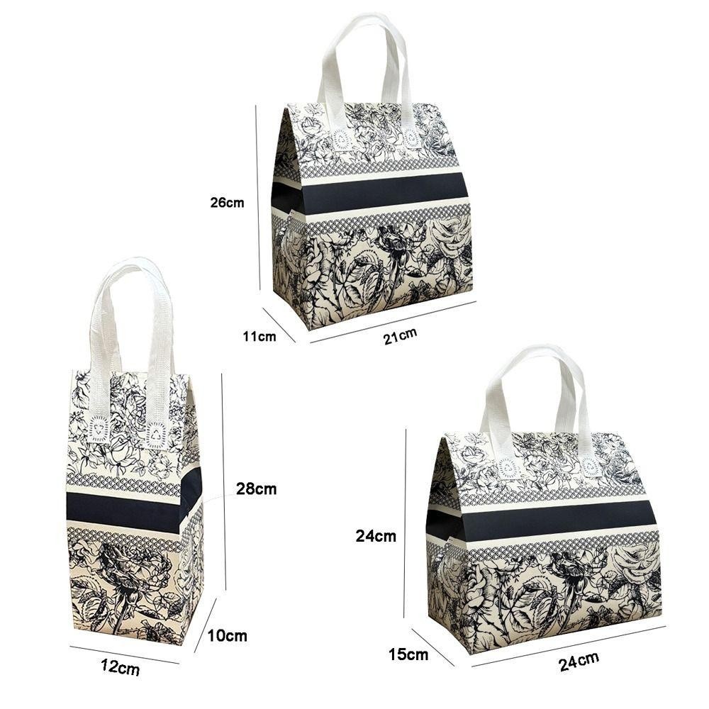CHEESELY 10 Chiếc Túi Tote Cà Phê, Giấy Nhôm Vải Không Dệt Túi Bao Bì Trà Sữa, Dày Mang Theo Du Lịch Vỏ Cốc Cách Nhiệt