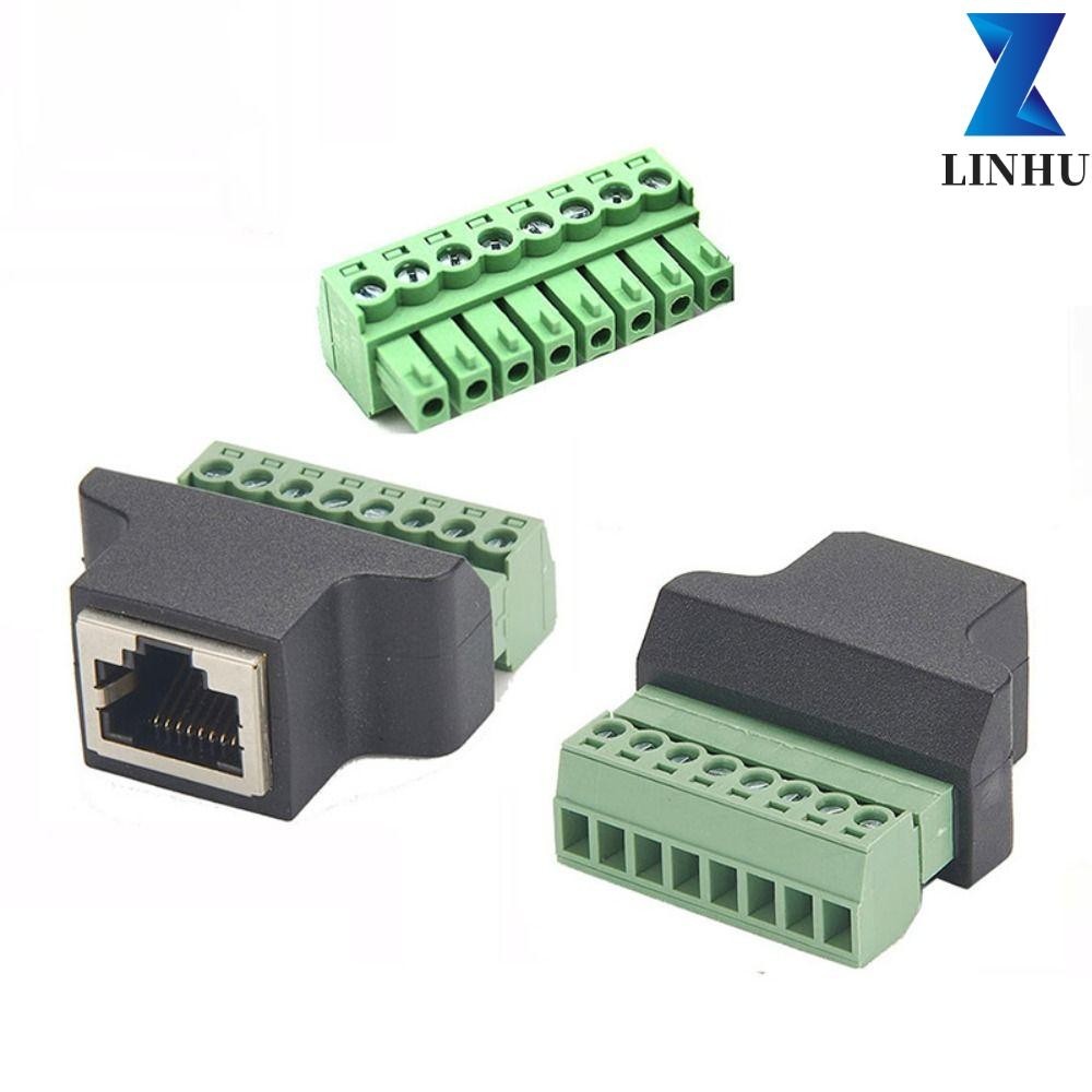 Đầu nối 8 chân Cài đặt nhanh có tai Đầu nữ Ethernet Đầu thẳng Bộ chuyển ...