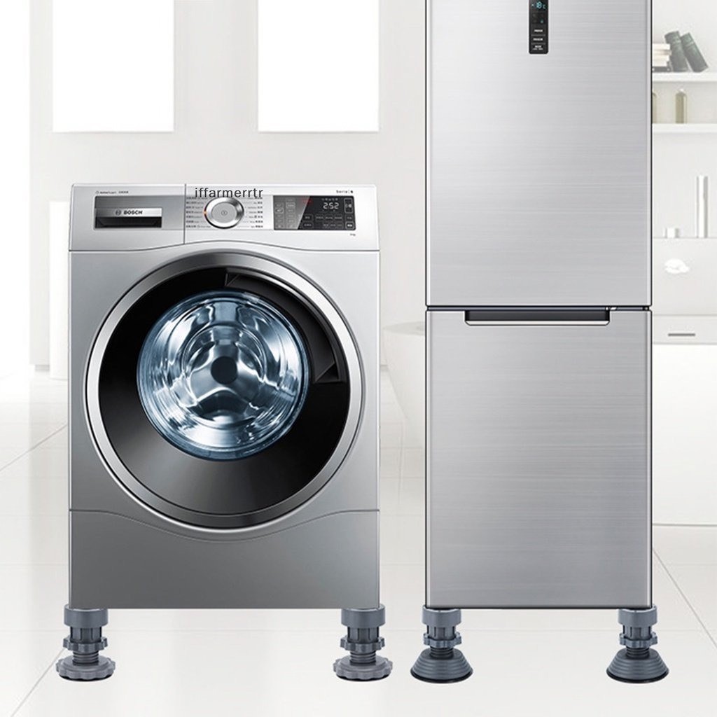 [LOẠI 1] Bộ 4 chân chống rung cho máy giặt, tủ lạnh - tăng giảm chiều, đế cao su chống rung, chống trượt tối ưu