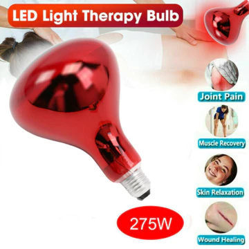 E27 275W 220V Bóng Đèn Hồng Ngoại Thiết Bị Đèn Đỏ Đèn Nhiệt Đỏ Ánh Sáng Trị Liệu Bóng Giảm Đau