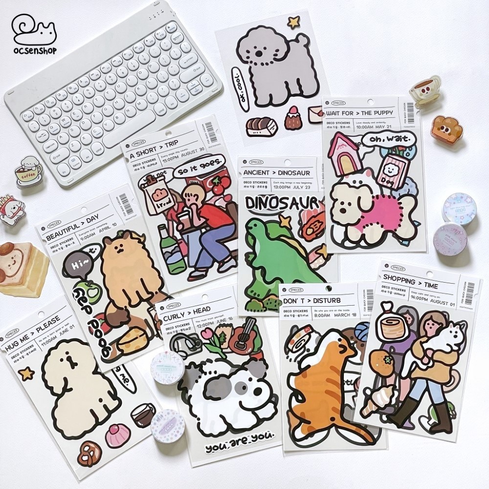 Sticker Động vật viền đen (2 tấm)