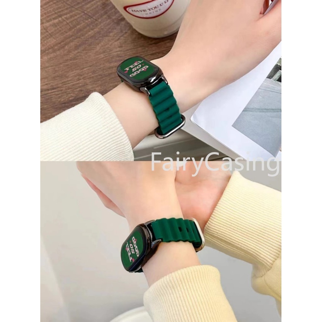 Dây Đeo Đại Dương Cao Su Cho Mi Band 10 9 8 NFC Vòng Tay Xiaomi Mi Band 7 5 6 4 3 Dây Đeo Thể Thao Silicon Phát Hành Dây Đeo Tay
