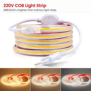 Đèn LED dải 5M COB 12V 24V 220V RA90 Độ sáng cao COB Băng thanh linh hoạt Ruy băng có thể điều chỉnh độ sáng tuyến tính cho phòng Sân vườn Khách sạn Giáng sinh Trang trí xung quanh nhà