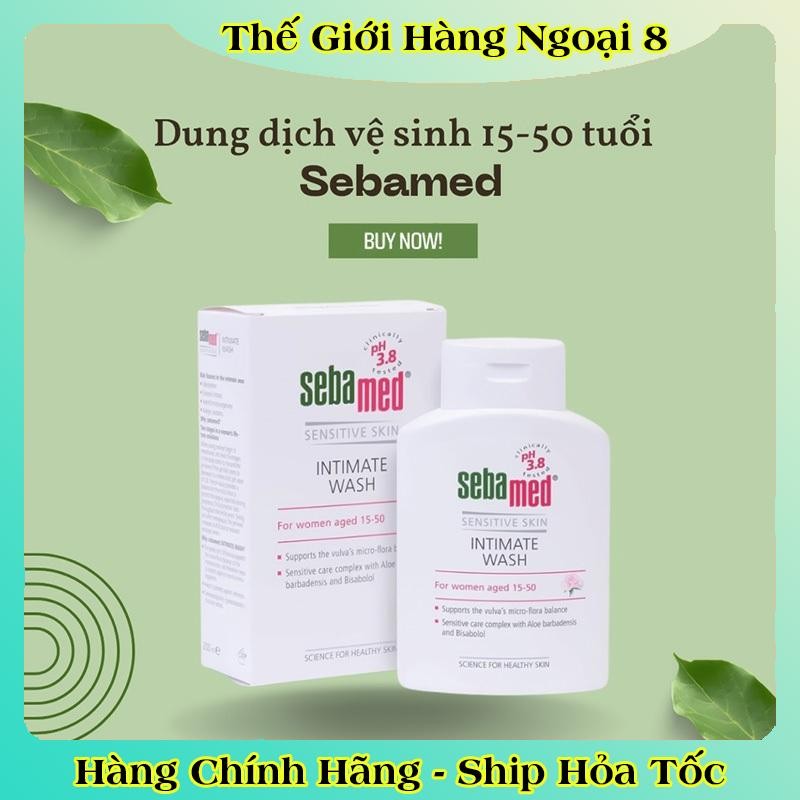 Dung dịch vệ sinh phụ nữ SEBAMED pH3.8 200ml làm sạch nhẹ nhàng an toàn chính hãng - Hàng nội địa Đức