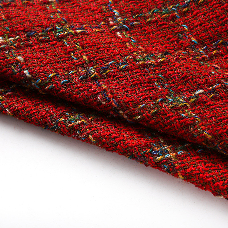Quần Áo Dệt Tweed Phù Hợp Mùa Thu Đông - Vải Jacquard Caro Đen Trắng TJ22380