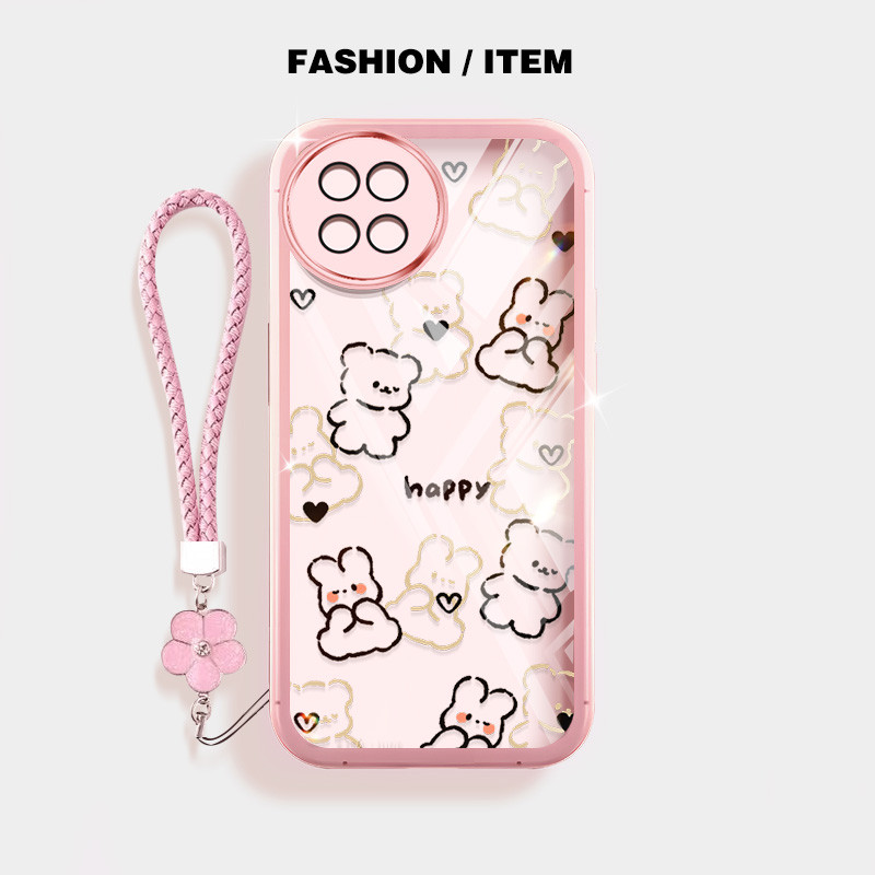 Ốp điện thoại kiểu YBD INS cho ITEL S23 ‎S665L Tecno Spark 20 pro plus Tecno KJ7 Họa tiết gấu bông dễ thương Vỏ mềm trong suốt