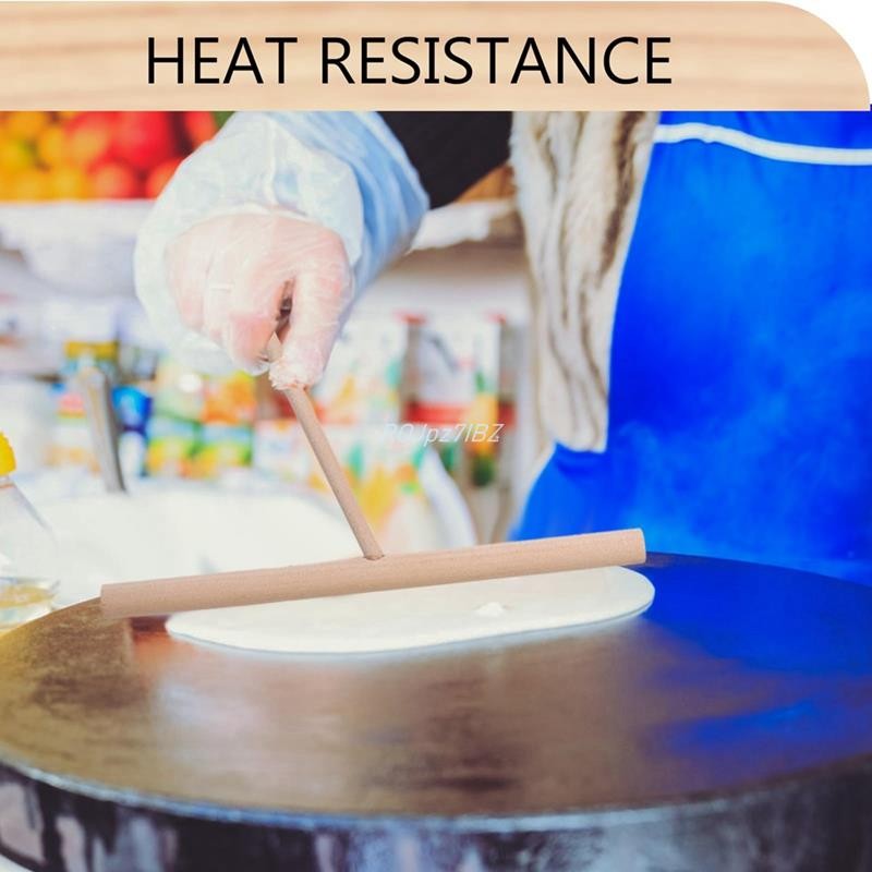 Bộ 4 Thìa Bằng Gỗ T Gậy Trải Bánh Pancake Batter Crepe Thìa Và Máy Trải Màu Gỗ Dụng Cụ Cho Đồng Nhất Máy Làm Crepe