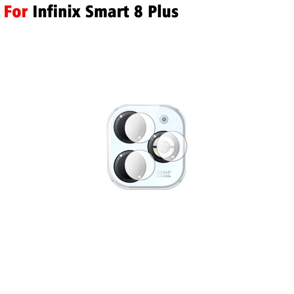 Ốp điện thoại chống sốc 3 trong 1 Infinix Smart 8 Plus cho Infinix Smart8 Pro 8 HD X6225 Kính cường lực và ống kính chống tia xanh