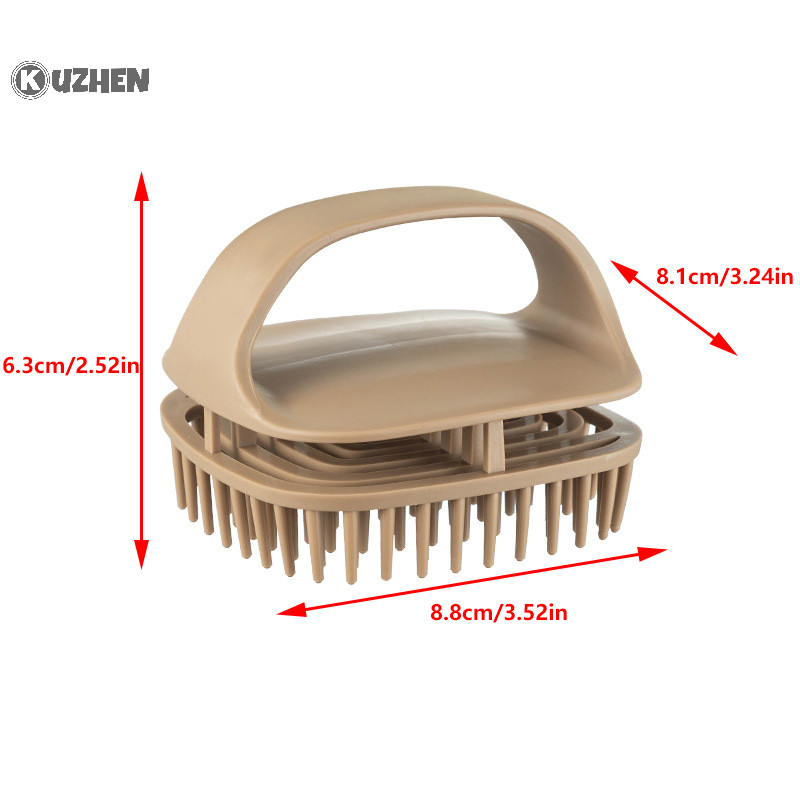 Kuzhen Dầu Gội Bàn Chải Tắm Massage Da Đầu Lược Làm Sạch Da Đầu Hộ Gia Đình Gàu Tắm Bàn Chải Salon Dụng Cụ Làm Tóc HOT