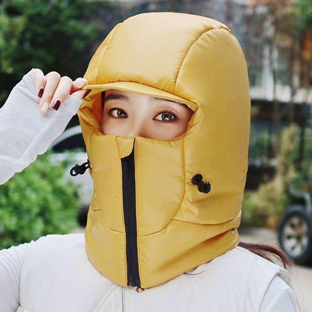 Mũ mùa đông THFENG dày chống gió, tích hợp mặt mũ lông ushanka, phù hợp cho nam và nữ