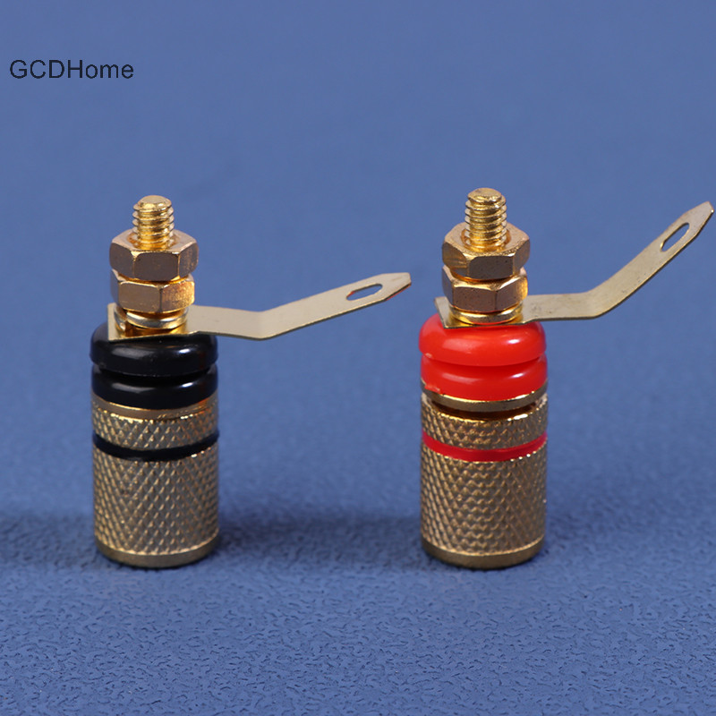 Gcdhome 1 Mạ Vàng Loa Khuếch Đại Ràng Buộc Trạm Bưu Chính 4MM Loa Ổ Cắm Cắm Jack Kết Nối Âm Thanh Chuối Thiết Bị Đầu Cuối HOT Cắm