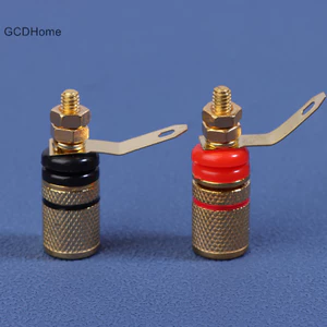 Gcdhome 1 Mạ Vàng Loa Khuếch Đại Ràng Buộc Trạm Bưu Chính 4MM Loa Ổ Cắm Cắm Jack Kết Nối Âm Thanh Chuối Thiết Bị Đầu Cuối HOT Cắm