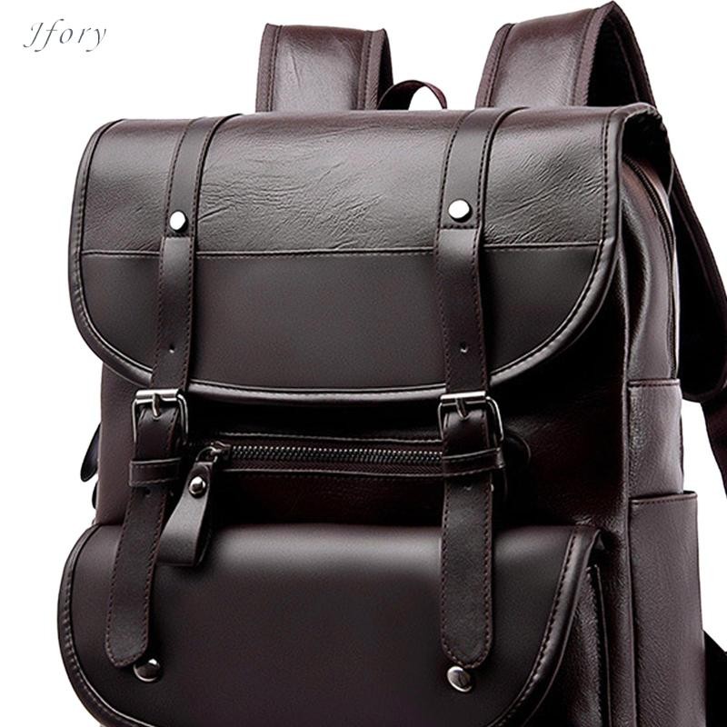 Jfory Laptop Ba Lô Dây Đeo Có Thể Điều Chỉnh Hợp Thời Trang Da PU Du Lịch Ba Lô Túi Làm Việc Cho Công Sở Thể Thao Ngoài Trời Du Lịch Kinh Doanh Đi Bộ Đường Dài