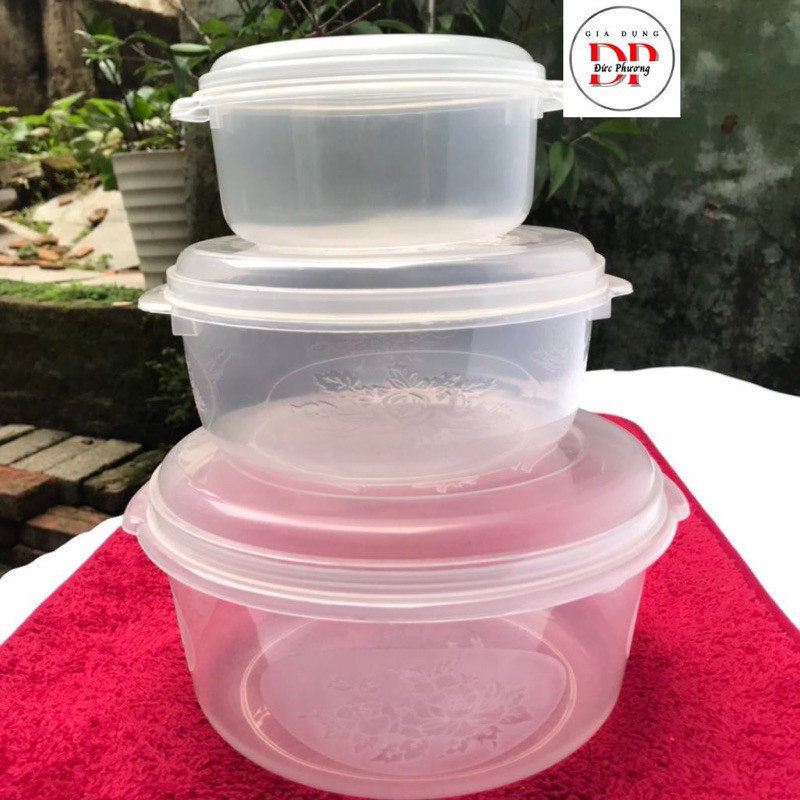 Âu nhựa VIỆT NHẬT đựng cơm,âu đưng thức ăn, tô nhựa có nắp Việt Nhật