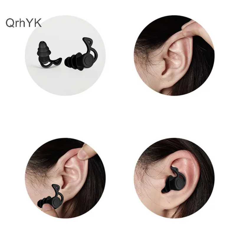 Nhà Máy Thời Trang 1 Cặp Nút Tai Silicon Chống Ồn Bơi Tai Cắm Cách Ly Can Thiệp Cho Công Việc Ngủ Lướt Mềm Thoải Mái Bảo Vệ Tai QrhYK