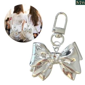 Miss * Kim Loại Nơ Móc Khóa Mặt Dây Chuyền Đáng Yêu Treo Trang Trí Túi Điện Thoại Mặt Dây Chuyền Nữ Ba Lô Túi Xách Quyến Rũ Cho Bé Gái