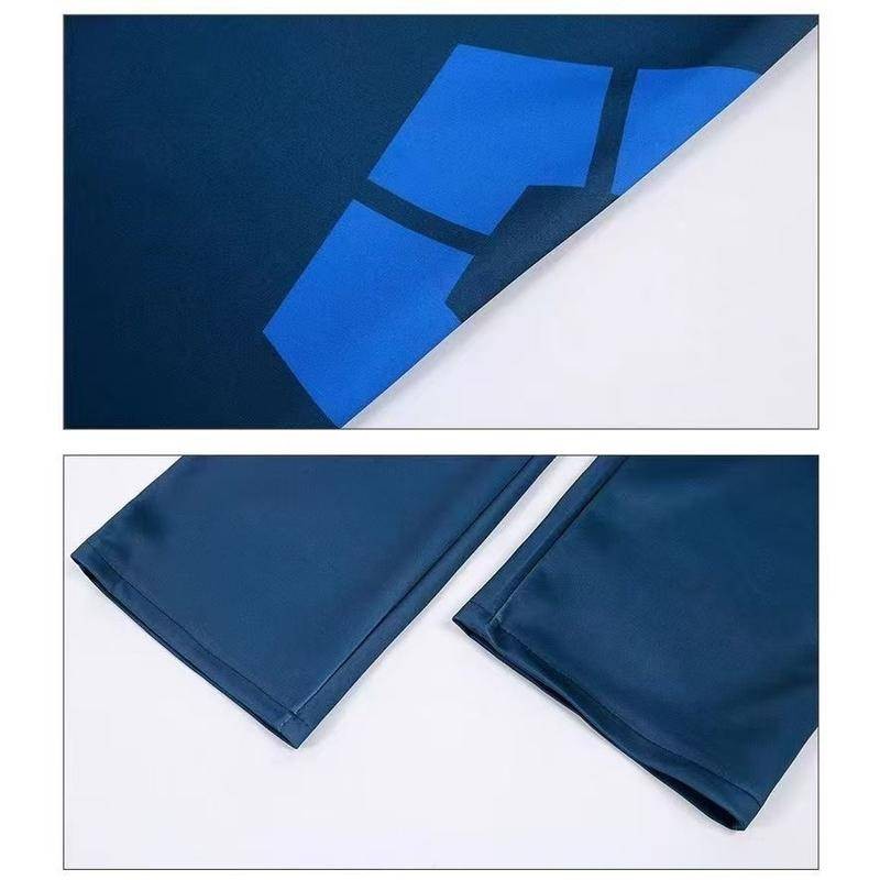 Bluelock Zip Up Áo khoác nam dáng rộng vừa vặn dài tay Cosplay Đồ thể thao Bộ đồ thể thao Đồng phục đi học Áo nỉ