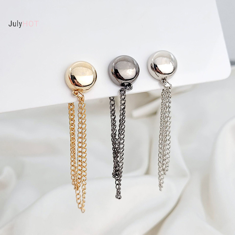 Julyhot 2 Chiếc Đa Năng Từ Quần Áo Kẹp Có Dây Xích Nút Kim Loại Kẹp Quần Áo Khăn Chân Vòng bít Cố Định Nam Châm Pin Massivedeals