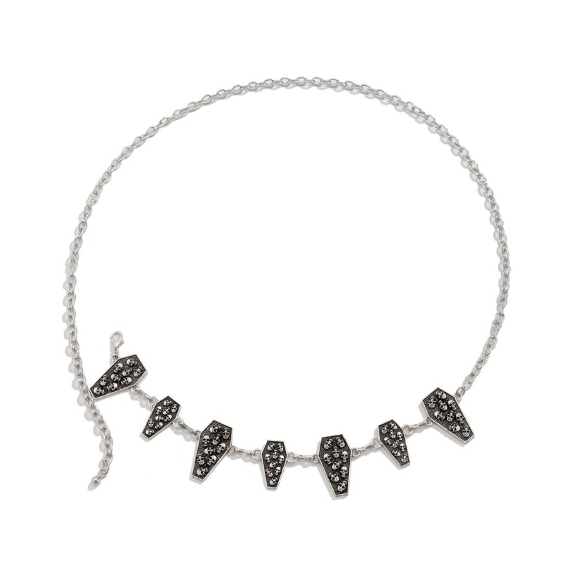 Coo Vintage Dây Thắt Lưng Kim Loại Thánh Giá Hông Dây Xích Thắt Lưng Cơ Thể Dây Xích Eo Trang Sức