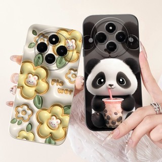 Ốp điện thoại hoạt hình hình hình thỏ gấu trúc dễ thương Xiaomi Poco C75 C 75 4G Vỏ silicon mềm bảo vệ ống kính