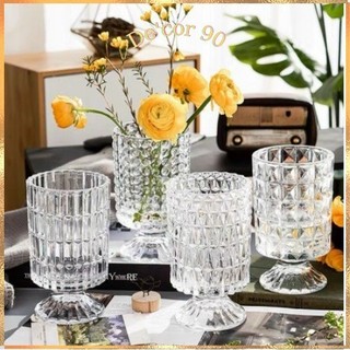 Bình hoa thủy tinh dạng ly lớn, lọ hoa thủy tinh cao cấp sang trọng SUNND