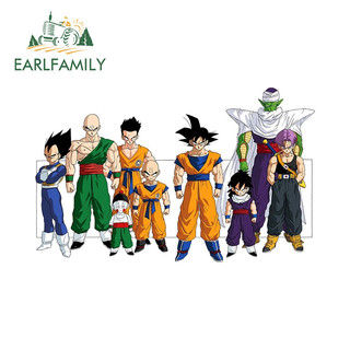 EARLFAMILY 13cm Dragon Ball Hoạt Hình Xe Dán Windows Campervan Ván Trượt Thời Trang Chống Thấm Nước Decal Chống Nắng Sáng Tạo Bảo Vệ Cửa Xe Ô Tô