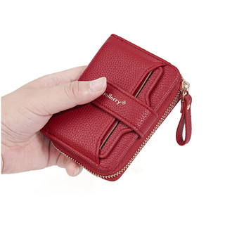 Ví nữ Mini ngắn thời trang Ví đa chức năng Hộp đựng thẻ có dây kéo dung tích lớn