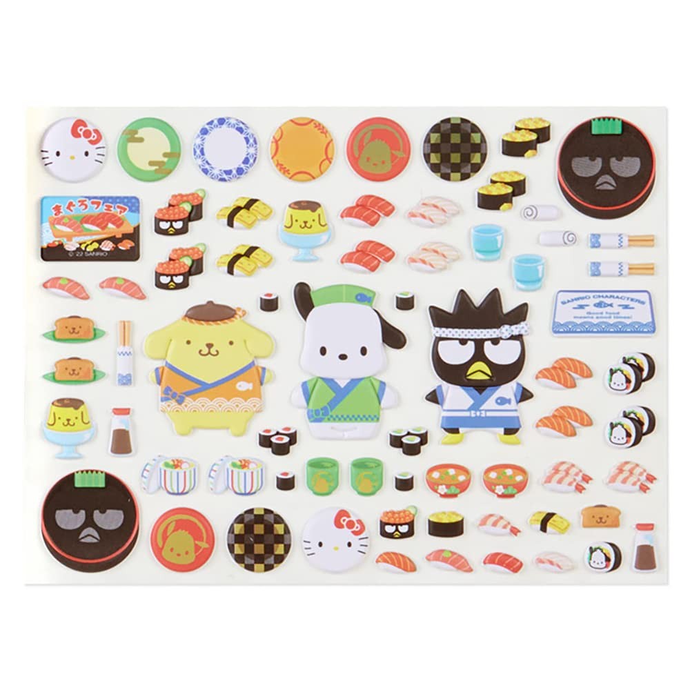 SANRIO Character Playful Sticker Set - 68 Pieces Eddy, Removable and Reusable ㅤDirect From Japan
