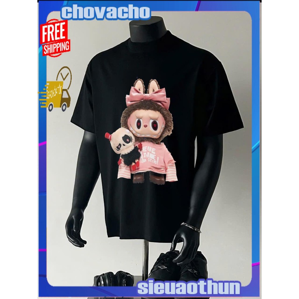 Áo thun Stee Cổ tròn LABUBU 04 Localbrand ICVCVNI Unisex