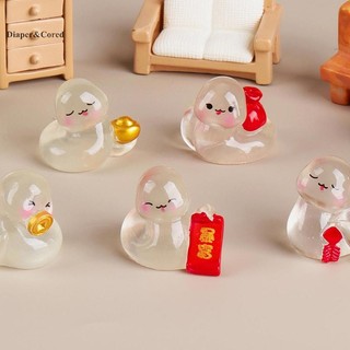 DIAPER & CORED 2025 Năm Rắn Vật Trang Trí May Mắn Dạ Quang Cung Hoàng Đạo Rắn Hình Micro Phong Cảnh Ô Tô Nội Thất Nhà Máy Tính Để Bàn Trang Trí Quà Tặng YTH