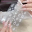 Trắng Bạc Rỗng Thuốc Nhuộm Xốp Hoa Dập Nổi Móng Tay Nghệ Thuật Dán Đề Can Làm Móng Tay [Làm Đẹp]