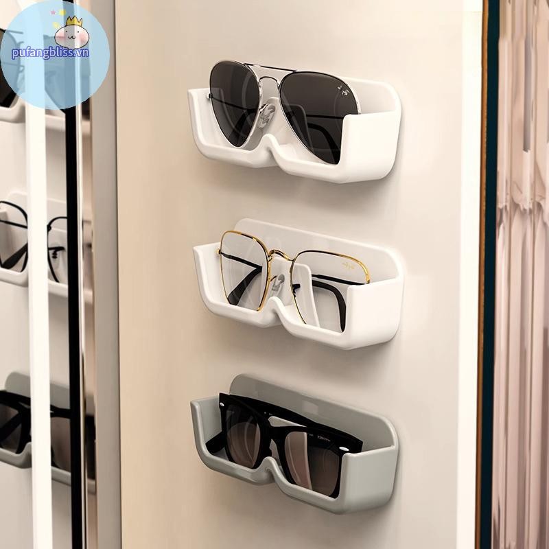 Pufangbliss 1 Chiếc Kính Mắt Sắp Xếp Giá Treo Tường Kính Chống Nắng Hiển Thị Giá Đỡ Tủ Quần Áo Trang Trí Hộp Bảo Quản Kính Mát Tổ Chức VN