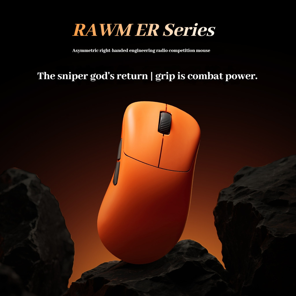 Chuột chơi game RAWM ER21 Pro Tốc độ bỏ phiếu 8k không dây 8000Hz Paw3950 Cảm biến Nordic52840 Chuột không dây công thái học nhẹ | BigBuy360 - bigbuy360.vn