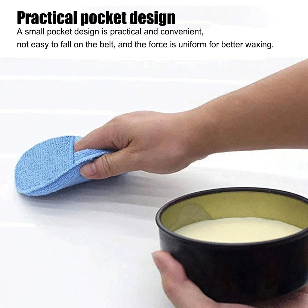 Miếng dán bôi bọt biển sợi nhỏ 5 inch dành cho máy đánh bóng ô tô Máy làm sạch sáp Ba Lan có túi chống trượt Thiết kế tiện dụng pomervn