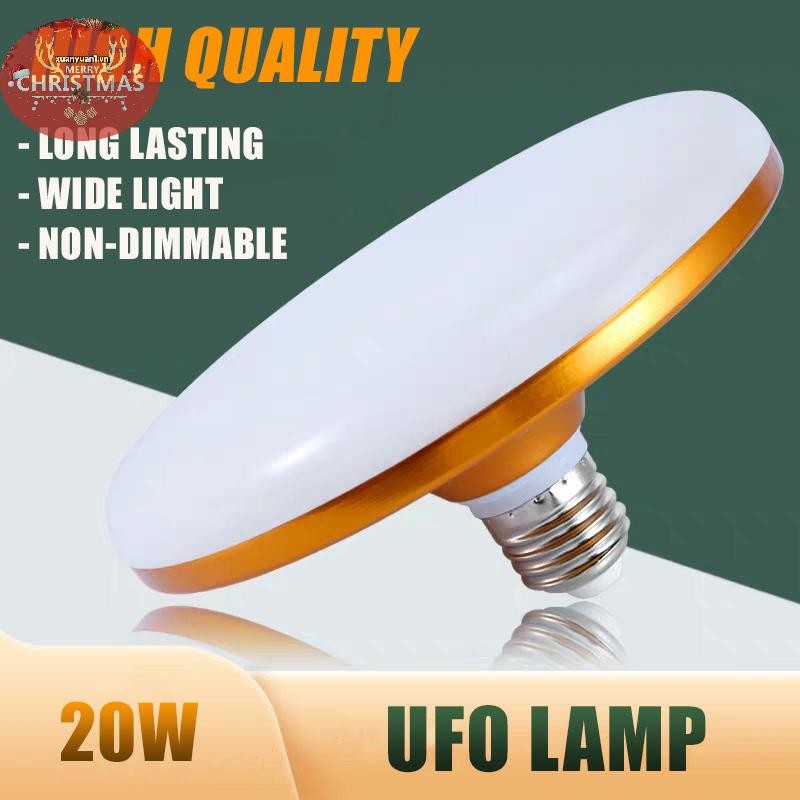 Bóng Đèn LED XUAN E27 Đèn Led Siêu Sáng 20W 220V UFO Đèn Led Đèn Trong Nhà Trắng Đèn Bàn Đèn Nhà Để Xe VN