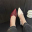 Giày sandal bít mũi 1p mũi nhọn quai hậu da bóng mềm nơ cao cấp hàng ROSA ( SD-0348 ) Nữ DéP
