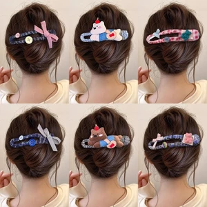 【Phụ Kiện Tóc】Kẹp Tóc Mỏ Vịt Hoa Nơ Dễ Thương Thời Trang Hàn Quốc - Kẹp Mỏ Vịt