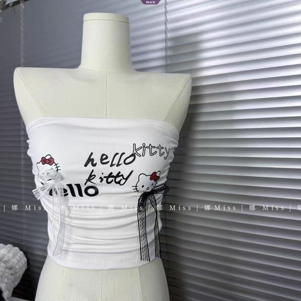 Sanrio Hello Kitty Áo Vest Nữ Mùa Hè Mỏng Nhẹ Cho Bé Gái
