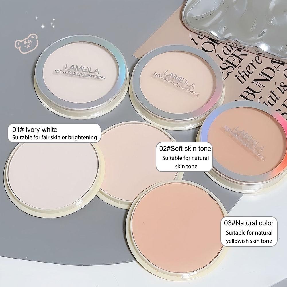 Clear Face Makeup Setting Powder Lasting Oil Control Matte Finish và 10g Bột khô tự nhiên I7r5