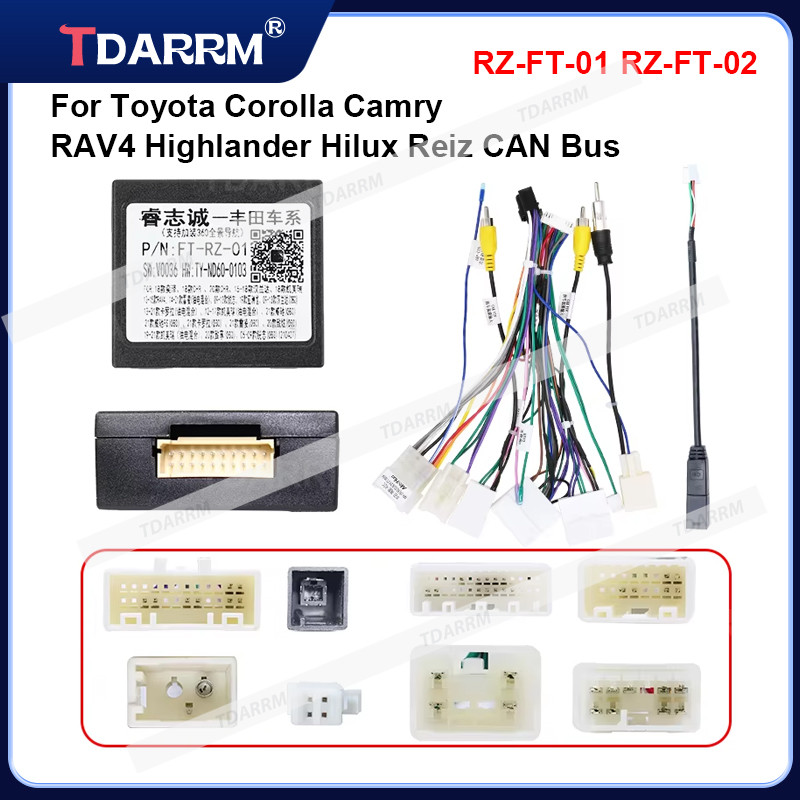 Canbus Box FT-RZ-02 Per Autoradio Android 2 Din – Compatibile Toyota Corolla, Camry, CHR, RAV4, Yaris, Prius, Con Cablaggio
