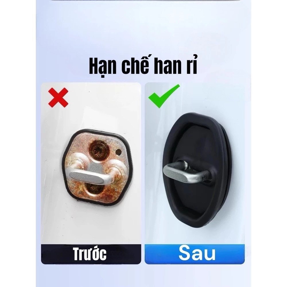 【24H】4 Miếng Đệm Khoá cửa Silicone Chống Va Đập Chống Sốc Miếng dán chống va chạm dày Fu