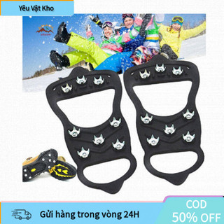 [COD] Bộ Đinh Gắn Giày Chống Trượt – 8 Răng, 10 Răng, Hỗ Trợ Đi Tuyết, Leo Núi, Không Trượt Ngã Khi Di Chuyển