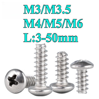 (((LXY) Vít răng thưa inox 304 Vít bắn gỗ pake đầu tròn,Vít gỗ (PB) M3 / M3.5 / M4 / M5 / M6 * L3-50mm (RM-VN-1)