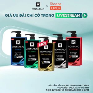 Dầu gội nam Romano hương Nước hoa nam 650g/chai ( 4 mùi hương ) - LIVE