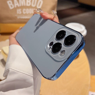 Ốp điện thoại di động kính mờ mạ điện cho IPhone 16 / 16 Pro 15 / 15 Pro / 15 Plus 14 11 13 12 Pro Max Plus Vỏ ống kính PC IP14Plus Vỏ bảo vệ da sang trọng