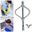 Dụng cụ nạo vét ống CATIYAHA, Dây chuyền khử cặn ống thoát nước dạng mềm lò xo 16mm có thể điều chỉnh, Công cụ thoát nước nạo vét đa năng hiệu quả Làm sạch vật cứng